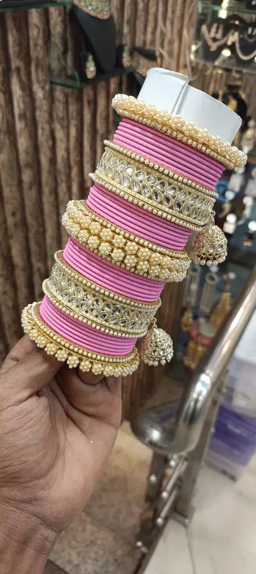 Metal Color Bridal Chuda Bangles 2 Wholesale Price In Surat
